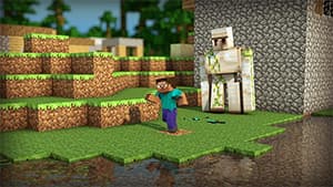 Minecraft wallpaper with good shaders