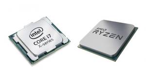 Intel Core and AMD Ryzen processors side by side