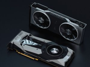 A pair of desktop graphics cards from Nvidia