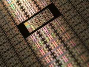 Macro shot of a large processor wafer